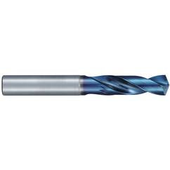 #2 Dia. × 6 mm Shank × 28 mm Flute Length × 66 mm OAL, Stub, 135°, Aqua Revo D, 2 Flute, External, Solid Carbide Drill - Exact Tooling