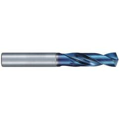 #2 Dia. × 6 mm Shank × 28 mm Flute Length × 66 mm OAL, Stub, 135°, Aqua Revo D, 2 Flute, External, Solid Carbide Drill - Exact Tooling