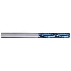 I Dia. x 8 mm Shank × 34 mm Flute Length × 79 mm OAL, 3XD, 140°, Aqua Revo D, 2 Flute, Internal, Solid Carbide Drill - Exact Tooling