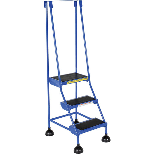 Spring Loaded Roll Ladder 3 Step Blue - Exact Tooling