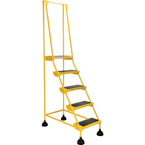Spring Loaded Roll Ladder 5 Step Yellow - Exact Tooling