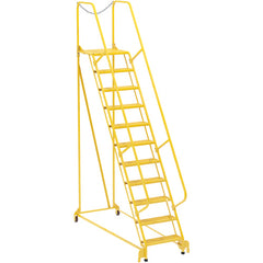 Maintenance Ladder Perforated 11-Step Yellow - Exact Tooling