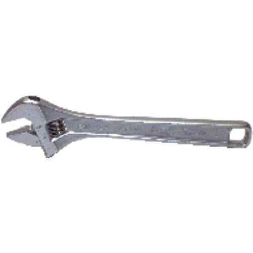 1/2″ Opening-4″ Overall Length - Chrome Plated Adjustable Wrench - Exact Tooling