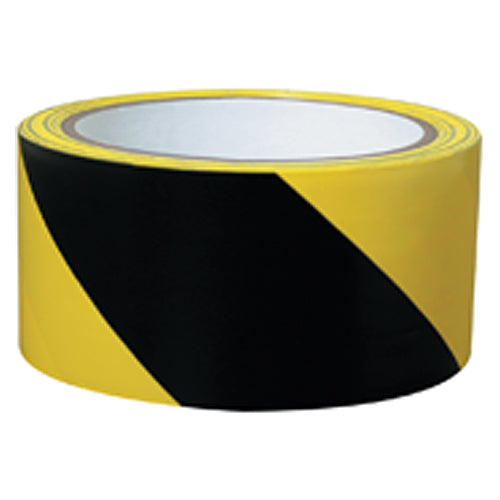 2″ × 36 yds Yellow / Black Hazard Tape - Exact Tooling
