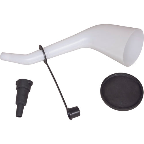 Offset Funnel with Spout Cap and Lid - Exact Tooling