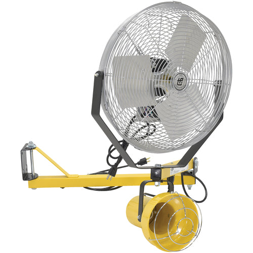 Incandescent Dbl Arm - Strut Light 40 W/18″Fan - Exact Tooling