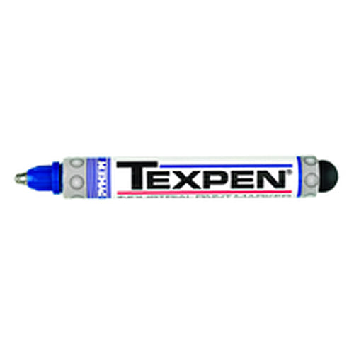 Texpen Medium Marker - Stainless Steel Ball Tip - Blue - Exact Tooling