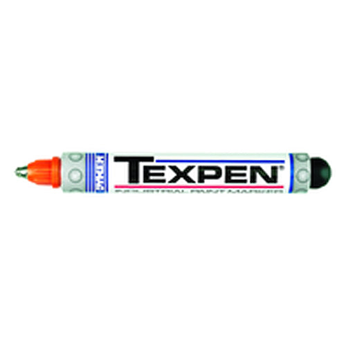 Texpen Medium Marker - Stainless Steel Ball Tip - Orange - Exact Tooling