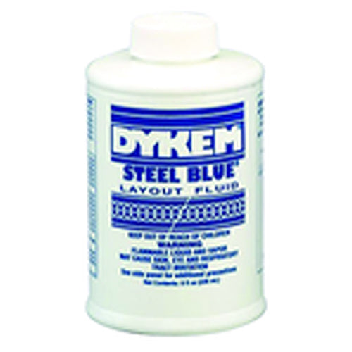 Layout Fluid - Brush-in-Cap Bottle - Blue - 8.0 oz - Exact Tooling