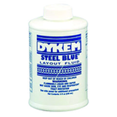 Layout Fluid - Brush-in-Cap Bottle - Blue - 8.0 oz - Exact Tooling