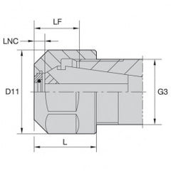 LNHABER16M COOLANT LOCKNUT - Exact Tooling