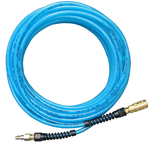 #PFE60256T - 3/8 MPT x 25 Feet - Light Blue Thermoplastic - 2 Fitting(s) - Air Hose - Exact Tooling