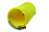 #N12-50A - 1/2 MPT x 50 Feet - Yellow Nylon - 1-Swivel x 1- Rigid Fitting(s) - Recoil Air Hose - Exact Tooling