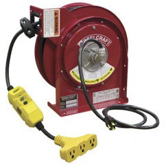 CORD REEL TRIPLE OUTLET GFCI - Exact Tooling