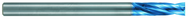 4.4mm Dia. X 100mm OAL 10XD-Carbide Drill-Flat Point -Aqua EX Coated - Exact Tooling