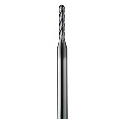 ‎0.05″ Dia. × 1/8″ Shank × 0.075″ DOC × 1-1/2″ OAL, Carbide AlTiN, Spiral , 2 Flute, 30° Helix, Ballnose End Mill - Exact Tooling