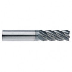 1/2" Dia. - 5/8" LOC - 2-1/2" OAL - .015 Radius 5 FL Carbide End Mill-AlCrN-X - Exact Tooling