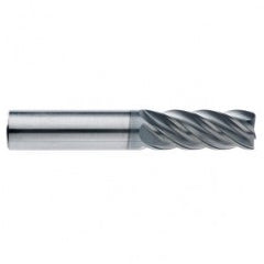 5/8" Dia. - 2-1/8" LOC - 4" OAL - .015 Radius 5 FL Carbide End Mill-AlCrN-X - Exact Tooling