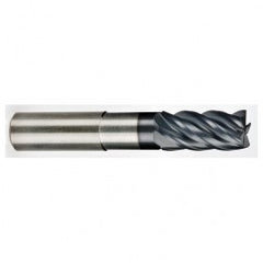 1/2" Dia. - 5/8" LOC - 6" OAL - .015 Radius 5 FL Carbide End Mill-AlCrN-X - Exact Tooling