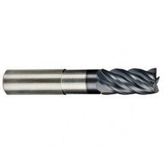 1" Dia. - 1-1/4" LOC - 6" OAL - .030 Radius 5 FL Carbide S/E HP End Mill-AlCrNX - Exact Tooling