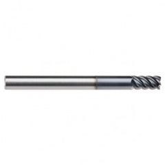 1/8" Dia. - 1/2" LOC - 1-1/2" OAL - .015 Radius 5 FL Carbide End Mill-AlTiN-x - Exact Tooling