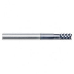 1/2" Dia. - 5/8" LOC - 3" OAL - .030 Radius 6 FL Carbide End Mill-Uncoated - Exact Tooling