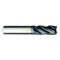 1/4 Dia. x 3 Overall Length 4-Flute .030 C/R Solid Carbide SE End Mill-Round Shank-Center Cut-AlCrN-X - Exact Tooling