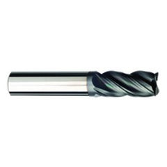 1/2 Dia. x 3 Overall Length 4-Flute Square End Solid Carbide SE End Mill-Round Shank-Center Cut-AlCrN-X - Exact Tooling