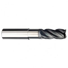 1/2 Dia. x 5 Overall Length 4-Flute .030 C/R Solid Carbide SE End Mill-Round Shank-Center Cut-AlCrN-X - Exact Tooling