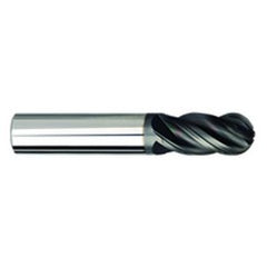 5/16" Dia. - 2-1/2" OAL Ball Nose AlCrN-X-EM - 4 FL - Exact Tooling
