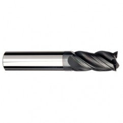 5/16 Dia. x 4 Overall Length 4-Flute .015 C/R Solid Carbide SE End Mill-Round Shank-Center Cut-AlCrN-X - Exact Tooling