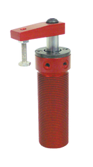 Round Threaded Body Pneumatic Swing Cylinder - #8015 .38'' Vertical Clamp Stroke - With Arm - RH Swing - Exact Tooling