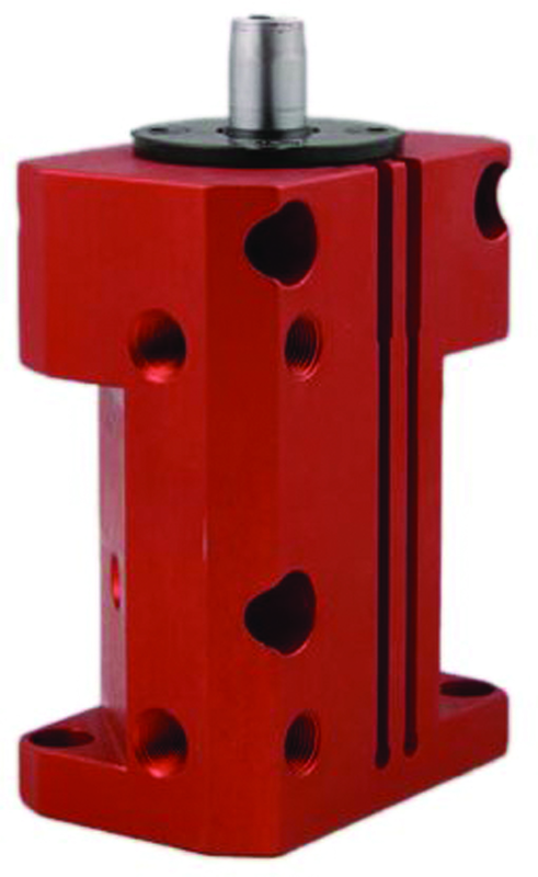 Block Style Pneumatic Swing Cylinder - #8315-LA .50'' Vertical Clamp Stroke - RH Swing - Exact Tooling