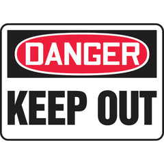 Sign, Danger Keep Out, 7″ × 10″, Plastic - Exact Tooling