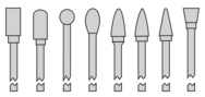 CARBIDE STANDARD BURR SET #4 - Exact Tooling