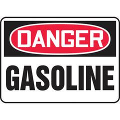 Sign, Danger Gasoline, 10″ × 14″, Vinyl - Exact Tooling