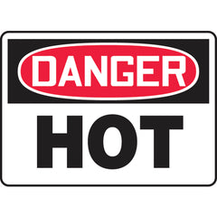 Sign, Danger Hot, 7″ × 10″, Plastic - Exact Tooling