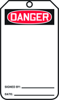 Safety Tag, Danger (Blank), 25/Pk,Plastic - Exact Tooling