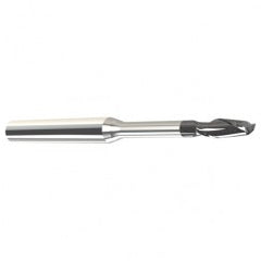 .0938 Dia. - 1/8" LOC - 1-1/2" OAL - .010 C/R 2 FL Carbide End Mill with 1/8" Reach-Nano Coated - Exact Tooling