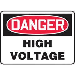 Sign, Danger High Voltage, 10″ × 14″, Vinyl - Exact Tooling