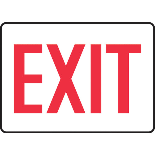 Sign, Exit, 7″ × 10″, Plastic - Exact Tooling