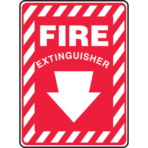 Sign, Fire Extinguisher, 14″ × 10″, Plastic - Exact Tooling