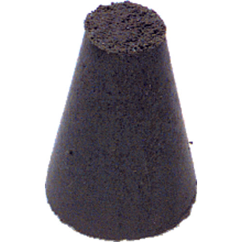 1″ × 5/8″-1/4″ × 1/4″ - Tapered Resin Bonded Rubber Cone (Fine Grit) - Exact Tooling