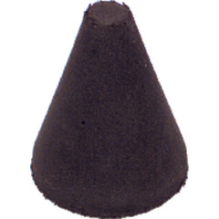 1 1/4″ × 1″-1/4″ × 1/4″ - Tapered Resin Bonded Rubber Cone (Coarse Grit) - Exact Tooling