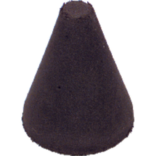 1 1/4″ × 1″-1/4″ × 1/4″ - Tapered Resin Bonded Rubber Cone (Medium Grit) - Exact Tooling
