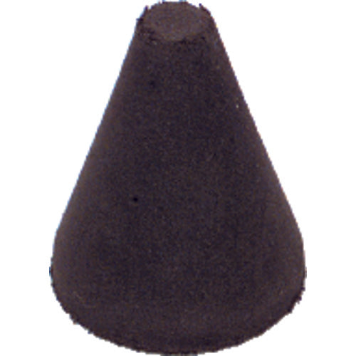 1 1/4″ × 1″-1/4″ × 1/4″ - Tapered Resin Bonded Rubber Cone (Extra Fine Grit) - Exact Tooling