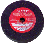 6 x 1/2 x 1/2'' - Resin Bonded Rubber Wheel (Extra Fine Grit) - Exact Tooling