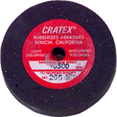 1 1/2″ × 3/16″ × 1/4″ - Resin Bonded Rubber Wheel (Medium Grit) - Exact Tooling