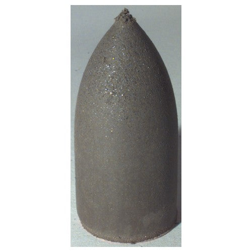1 3/4″ × 7/8″ × 1/4″ - Bullet Resin Bonded Rubber Cone (Medium Grit) - Exact Tooling