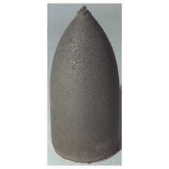 1 3/4″ × 7/8″ × 1/4″ - Bullet Resin Bonded Rubber Cone (Coarse Grit) - Exact Tooling